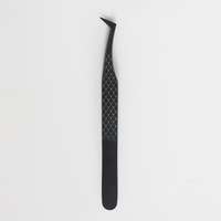 Pince à cils professionnelle noire en forme de botte pour extensions de cils, outils de prélèvement de volume haute précision, fournitures de salon en gros