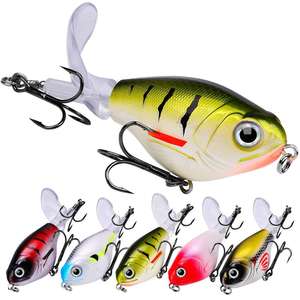 11.5g/16g <span class=keywords><strong>leurre</strong></span> de pêche Topwater flottant rotatif queue plopping méné <span class=keywords><strong>Surface</strong></span> manivelle basse truite <span class=keywords><strong>brochet</strong></span> hélice Whopper <span class=keywords><strong>leurre</strong></span> - Product Image 3