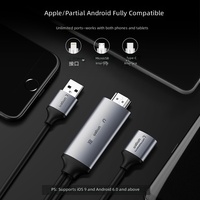 Konverter Pencerminan Layar Video HDMI Transfer Ponsel UGreen Cocok untuk iPhone iPad Android Tablet Tipe-C