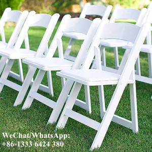 Chaises pliantes en résine plastique blanche rembourrées pour événements de banquet de mariage Sinoperfect, événements en plein air, jardin, Wimbledon - Product Image 4
