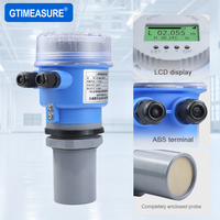 Transmitter Level Ultrasonik Industri Jangkauan 0-15m Output Analog 4-20mA Sensor Tahan Air IP65 untuk Pengolahan Limbah