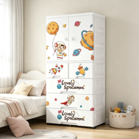 Armoire de rangement en plastique pour enfants, armoire portable avec tiroirs pour vêtements et jouets, organisateur de chambre d'enfant