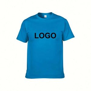 Design OEM ODM Manufacturer Customized logo 200g 100% Cotton Blank Men's T-<b>shirts</b> Slim Fit Plain Color O-Neck T-<b>shirts</b> - Product Image 6