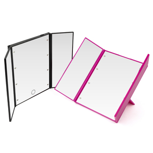 Espejos con luz bảng nhỏ gọn túi 360 có thể gập lại nhỏ 3 cách mỹ phẩm LED ánh sáng tạo nên Vanity Gương trang điểm với đèn LED - Product Image 1