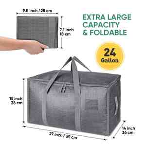 2Pack Heavy Duty Moving <b>Bags</b> with Backpack Straps Zippers & Handles Extra Large Packing <b>Bags</b> for College Dorm Essentials - Product Image 5