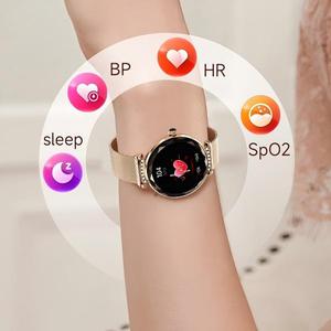 New Gold <span class=keywords><strong>Smart</strong></span> <span class=keywords><strong>Watch</strong></span> 2024 Round Amoled NX7 PRO Senhoras À Prova D' Água IOS <span class=keywords><strong>Android</strong></span> Montre Connecte para Meninas Mulheres - Product Image 3