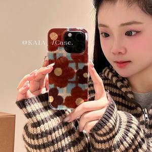 Coque de téléphone OEM perforée motif <span class=keywords><strong>Vortex</strong></span> rétro petite fleur pour iPhone 15, 11, 12, 13, 14, 16 Pro, XS, X, XR, 7, 8 Plus, SE <span class=keywords><strong>2022</strong></span> - Product Image 3