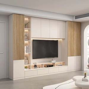 Meuble TV LCD moderne en bois avec armoires de rangement pour salon Meuble TV mural - Product Image 2