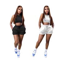 Tenue de sport décontractée tendance pour l'été - Ensemble haut sans manches et short