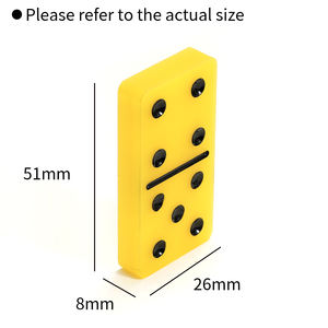 Dominos en acrylique personnalisables, dominos de haute qualité fabriqués en usine avec des points noirs, divers effets disponibles pour le jeu et la collection - Product Image 6