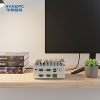 HVAEIPC 4x COM Port Fanless Embedded PC HW-K100N Intel Core I7/i5 2 Gigabit LAN RS232/485 Optional Storage Built-in Software