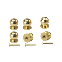 Boutons ronds personnalisés en laiton massif, poignées en laiton de 1/2 pouce de diamètre, mini-poignées dorées pour tiroirs, mini-boutons pour boîte à bijoux, doré