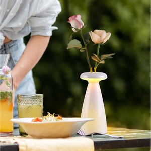 Handmade Ceramic Vase With <b>Led</b> <b>Light</b> Tabletop Decor For Living Room Or <b>Bar</b> - Product Image 4