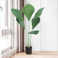 Faux bonsaï Palmier artificiel en forme d'éventail Décoration de la maison et de l'hôtel Moderne Écologique Mariage Pâques Plante d'intérieur durable