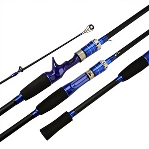 <span class=keywords><strong>Canne</strong></span> à pêche en gros, ensemble complet, bleue, pour la pêche en <span class=keywords><strong>mer</strong></span>, longue portée, avec poignée droite en EVA, pour leurres, idéale pour la pêche au gros poisson et au bar - Product Image 2