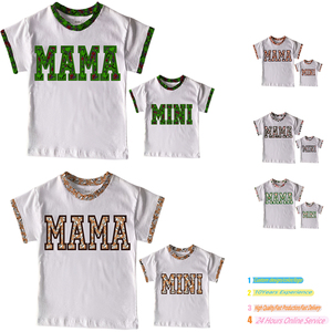 Ruidian verano mamá y yo personalizado verde dibujos animados impreso familia camiseta niños niñas Casual transpirable bordado Logo - Product Image 5