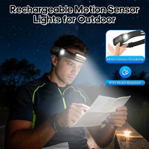 Outdoor High Power Sensor Headlight Five Modes USB Rechargeable Wide Beam Head Lamp Work Camping LED Headlamp - Product Image 2