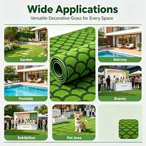 <span class=keywords><strong>Gazon</strong></span> synthétique à motifs 3D pour l'extérieur, résistant aux UV, tapis écologique, moquette douce, <span class=keywords><strong>gazon</strong></span> artificiel pour jardin, cour arrière - Product Image 6