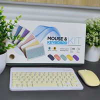 Conjunto de teclado y ratón inalámbricos BT para teléfonos móviles, tabletas, portátiles. Teclado pequeño, portátil y silencioso. Compatible con IOS