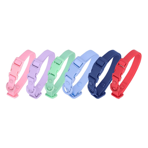 Wholesale Luxury PVC & Rubber Dog Leash Collar Set Soft Durable Waterproof Solid Fashion with <b>Ribbons</b> for Small/Medium Dogs - Product Image 5