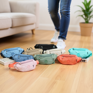 Sac de ceinture en tissu 29x14x7cm, couleur unie, multi-usages - Product Image 2