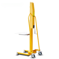 Chariot de levage manuel portable SR Mini, série M, en acier inoxydable, pour transport et levage en intérieur/extérieur, capacité 120 kg, hauteur de levage 1085 mm