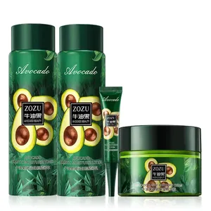 OEM ZOZU private label avocado smoothing face women collagen elasticity mild refreshing moisturizing skin care set