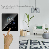 Termostato Inteligente WiFi RKHK Tuya para Calefacción por Suelo Radiante, Aire Acondicionado, Panel Táctil de Pared, Controlador de Ventilador de 3 Velocidades