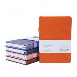 Cuaderno de Cuero PU Personalizado Promocional, Tapa Dura, Grabado, con Forro, Encuadernación, Correa Elástica y Logotipo - Product Image 1