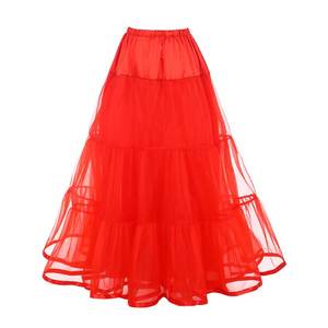 Jupes longues en organza de couleur unie, style vintage pour femmes, à plusieurs couches, volumineuses, directement de l'usine - Product Image 3