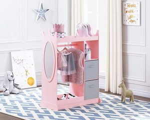Placard de <span class=keywords><strong>rangement</strong></span> en bois avec miroir pour vêtements, 1 pièce, déguisement, Armoire - Product Image 2