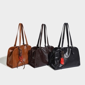 Sac à bandoulière pour femme, mode rétro haut de gamme, automne-hiver, grande capacité, sac fourre-tout en PU, fermeture à glissière, Tanjing - Product Image 2