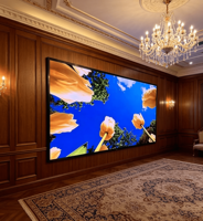 Layar LED Panel Dinding Tetap Dalam Ruangan Topvision Berbahan SMD untuk Pusat Monitor