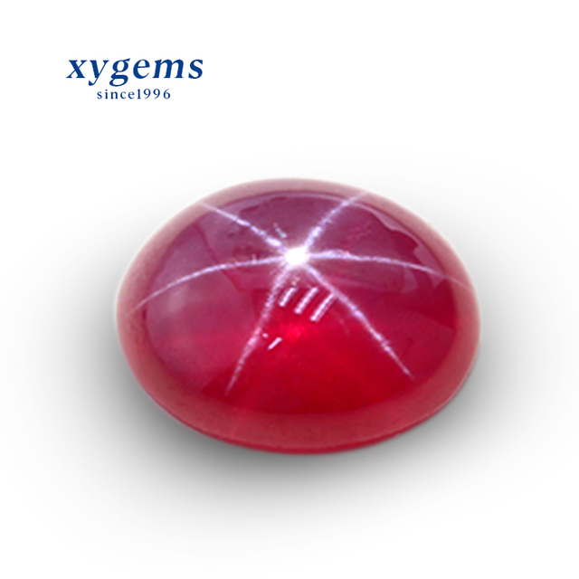 Hot Sale Shine Oval Flat Cabochon Red Star Ruby Stone