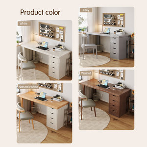 Bàn học gỗ rắn bền với ngăn kéo hiện đại góc nhà đôi bàn máy tính thêm bàn văn phòng dài với ngăn kéo lưu trữ - Product Image 6