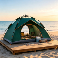 Tente de camping gonflable portable, résistante au vent, imperméable, abri épaissi, sans installation requise, pour la plage, la randonnée en plein air