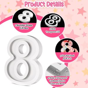 Tellingyou Heart Shaped Cardboard Serving Tray <b>Box</b> <b>White</b> For Gift Craft Storage - Product Image 4