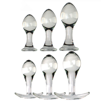 Kleiner Transparenter Glas-Analplug für Männer und Frauen, Anale Masturbation, Erwachsenen-Glasdildos