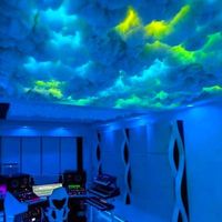 Lampe de plafond LED RGB en forme de nuage, avec contrôle par application, effet éclair et nuage lumineux, pour décoration de chambre