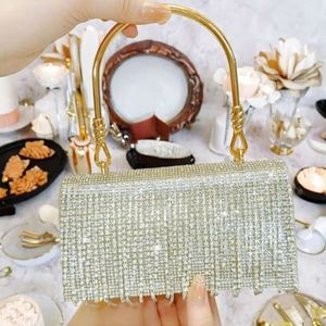 Sac de soirée de luxe en cristal, sac à bandoulière, sac à main scintillant pour fête, pochette en résine haut de gamme rouge et blanc pour femme, sac de mariage - Product Image 3
