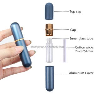 Wholesale Refill <strong>Metal</strong> Aluminum <strong>Inhaler</strong> 10 Colors Customized OEM Essential Oil Aromatherapy Blank Nasal <strong>Inhaler</strong> Tube with Wicks - Product Image 6