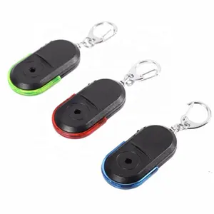 الترويجية دلاية مفاتيح LED مستشعر صوت مفتاح سلسلة صافرة سيارة مفتاح مكتشف للبيع