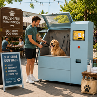 Industriële duurzame slimme hondenwasstation zelfbedieningsunit voor het wassen van huisdieren met dual-mode systeem voor dieren-spa en dierenhotel