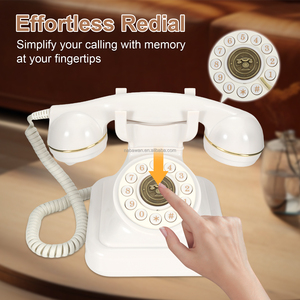 <span class=keywords><strong>Téléphone</strong></span> <span class=keywords><strong>fixe</strong></span> antique de style rétro, <span class=keywords><strong>téléphone</strong></span> filaire pour la maison, le bureau ou l'hôtel - Product Image 3