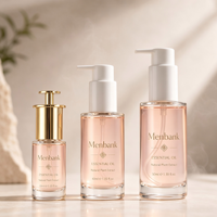 Flacon d'huile essentielle en verre blanc givré de luxe, fond épais, flacon transparent pour sérum, emballage cosmétique
