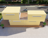 Bureau préfabriqué en acier de luxe à l'épreuve des ouragans pour l'extérieur pour la plage Villa familiale plate maison luxe détachable en usine