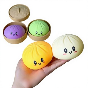 Produit transfrontalier le plus vendu : Jouet anti-stress en TPR, modèle Zhejiang FZBZ, simulation de boulette de ravioli ou de pain vapeur, mini jouet à presser pour le plaisir de la relaxation - Product Image 1