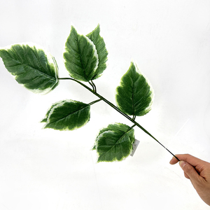 Chất Lượng Cao Handmade Mô Phỏng Màu Xanh Lá Cây Ivy Bó 5 Lá Xoài Banyan Lá Lyra Trang Trí Nhân Tạo Giáng Sinh Của Mẹ Ngày - Product Image 4