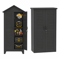 Meubles d'extérieur sur mesure, fabricant chinois, armoire en acier thermolaqué, armoire à outils de jardin d'extérieur avec porte à persiennes