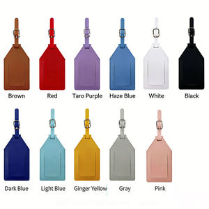 ป้ายติดกระเป๋าเดินทางหนัง PU นิ่ม พิมพ์โลโก้ตามสั่ง ขายส่ง ป้ายติดกระเป๋าเดินทางแบบพกพา ป้ายติดกระเป๋าขึ้นเครื่อง ป้ายติดกระเป๋าเดินทางแบบมีช่องใส่ - Product Image 3